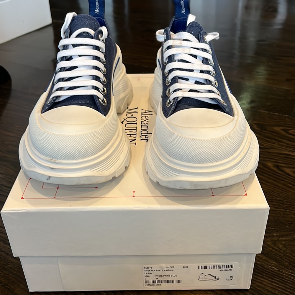Alexander McQueen white/blue size 38 - Picture 2 of 2